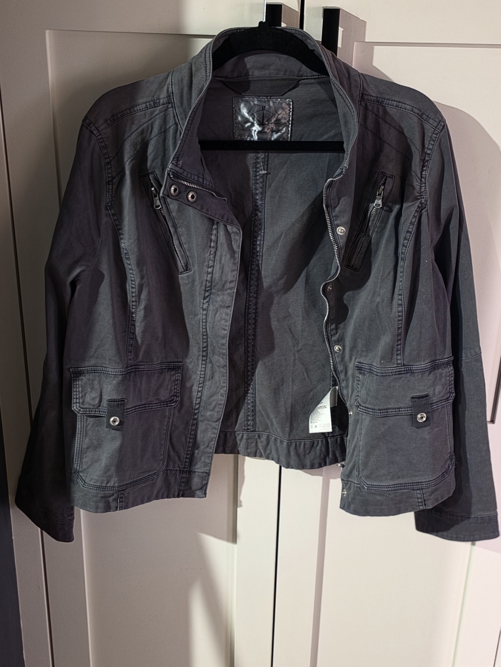 Coldwater Creek Charcoal Gray Jean Jacket